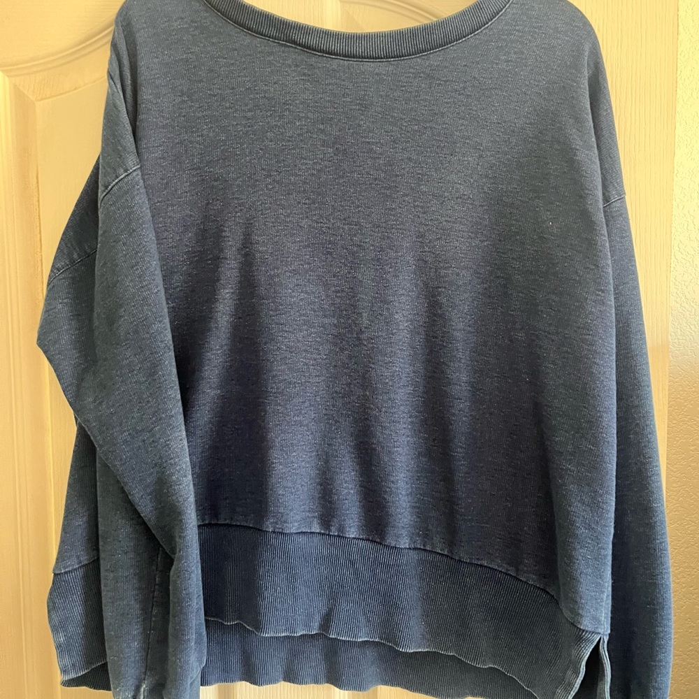 Casual Blue/denim Sweatshirt